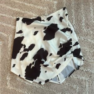 asos luxe cow print mini skirt